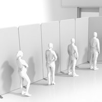 Samrt Modular- Create a free-standing, protective barriers, walls to separate people standing in a queue www.ontimeprint.co.uk