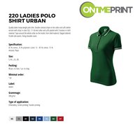 Custom Embroidered Promotional white Ladies Polo Shirts 220 specification www.ontimeprint.co.uk