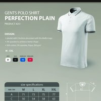 Custom Printed Promotional White Polo Shirts 251 size guide- www.ontimeprint.co.uk