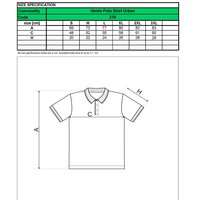 Custom Embroidered Promotional white  Men Polo Shirts 219 size chart- www.ontimeprint.co.uk