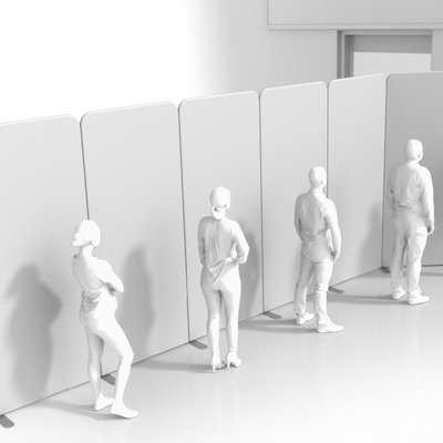 Samrt Modular- Create a free-standing, protective barriers, walls to separate people standing in a queue www.ontimeprint.co.uk