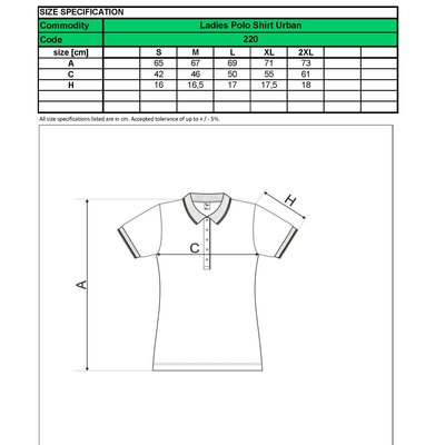 Custom Embroidered Promotional white Ladies Polo Shirts 220 size chart www.ontimeprint.co.uk