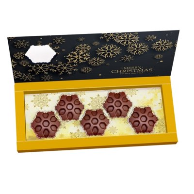 Personalised Chocolate Snowflake Set- perfect Christmas gift. www.ontimeprint.co.uk
