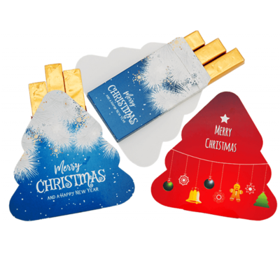 Custom Printed Christmas Tree Chocolate Gift- www.ontimeprint.co.uk