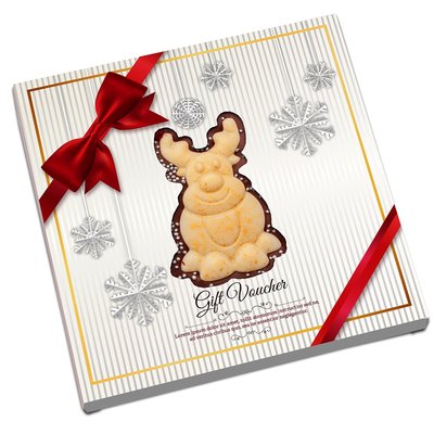 Bespoke printed large Belgian chocolate bar with Christmas accent- www.ontimeprint.co.uk