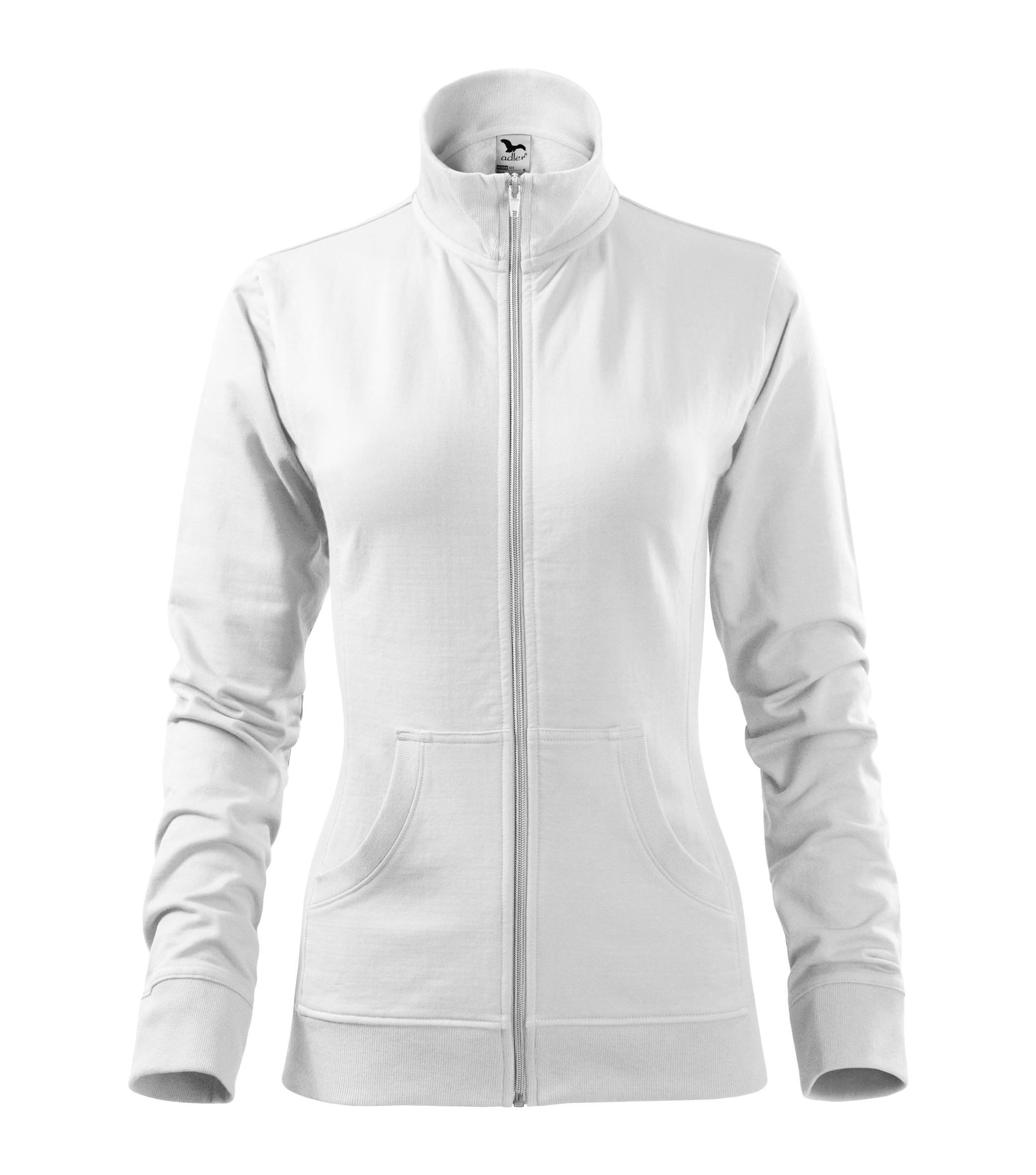 Custom Printed/ Embroidered Ladies Zipped Sweatshirt, white, www.ontimeprint.co.uk