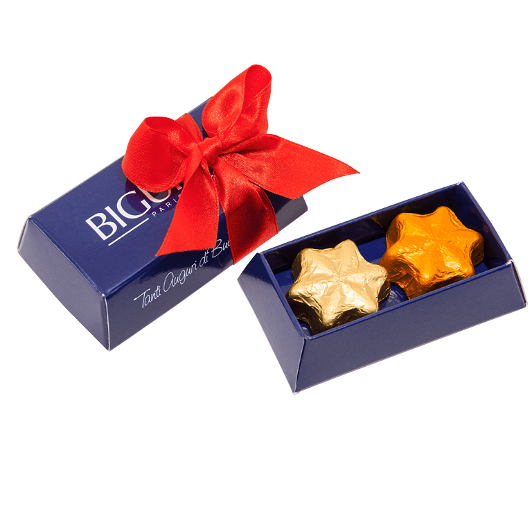 Custom Printed Small Brick with Chocolate Stars- www.ontimeprint.co.uk