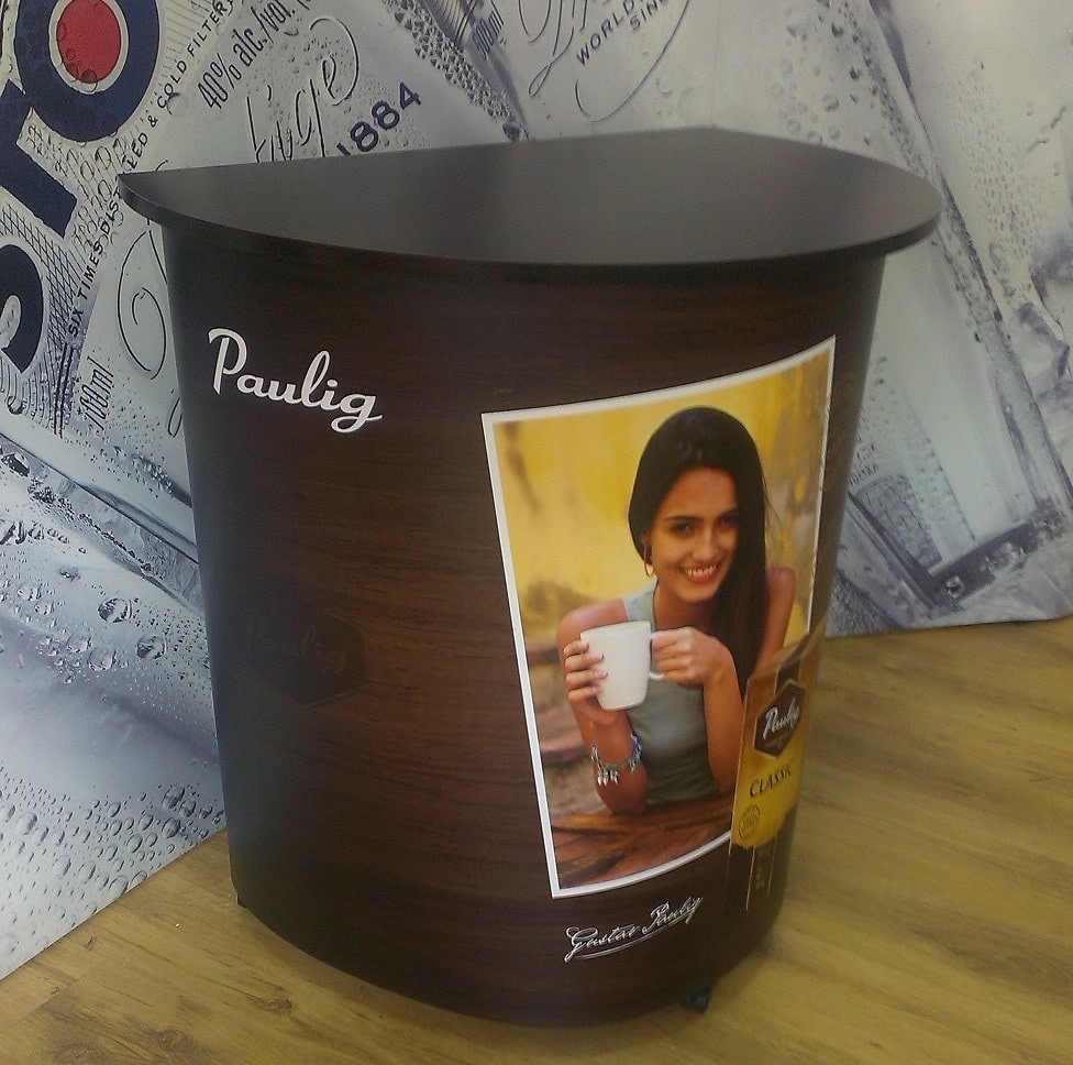 Classic Promotional Counter, strong aluminium frame! www.ontimeprint.co.uk