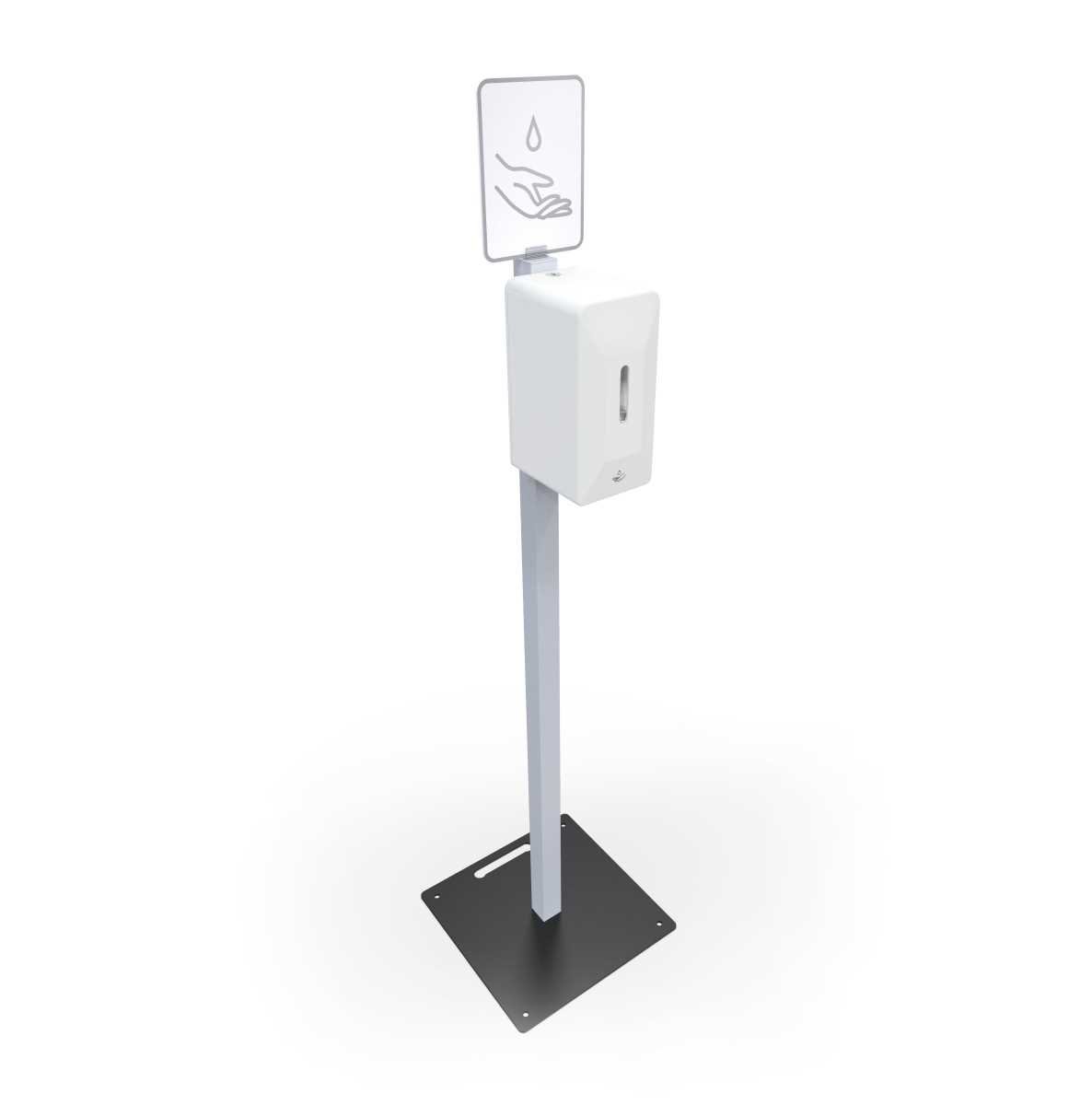 Free automatic standing hand sanitiser dispenser, aluminium stand,  free UK delivery. www.ontimeprint.co.uk